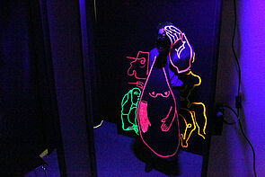 Das Schwarzlicht-Kabinett.