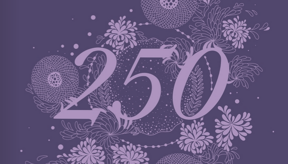 Der Titel des Spielzeitheftes. Zu sehen ist die 250 - die Zahl zum Jubiläum.