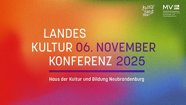 Der Aufruf zur Landeskulturkonferenz in bunten Farben.